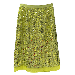 咆哮推荐！美出片的富家千金感！重工亮片A字半身裙女  301228~ZY