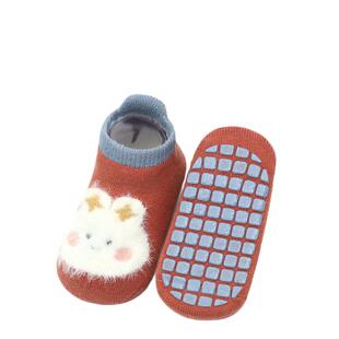 婴儿防滑地板袜纯棉秋冬加厚保暖室内隔凉儿童宝宝中小童学步袜套