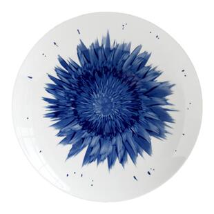 法国柏图 BERNARDAUD 心花怒放系列蓝花金底盘展示餐盘子摆件托盘