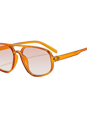 百搭简约双梁白色太阳眼镜男女