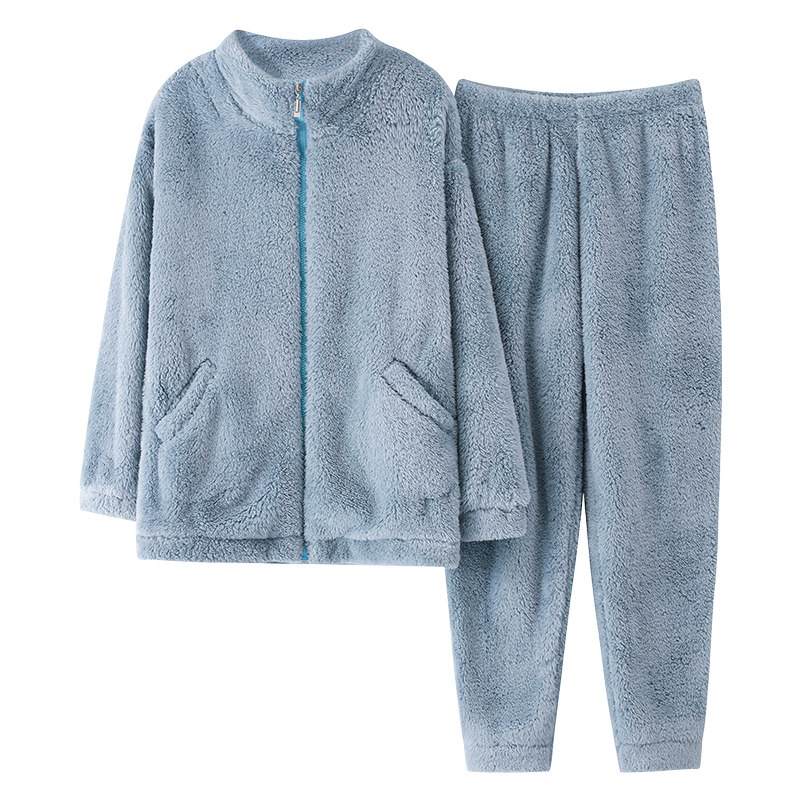 女士秋冬季保暖珊瑚绒家居服套装