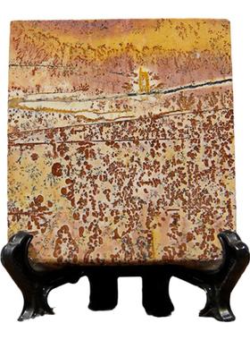 草花石中式客厅书房茶桌书桌杯垫