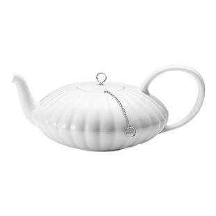 GeorgJensen乔治杰生BERNADOTTE白瓷茶壶北欧泡茶茶具
