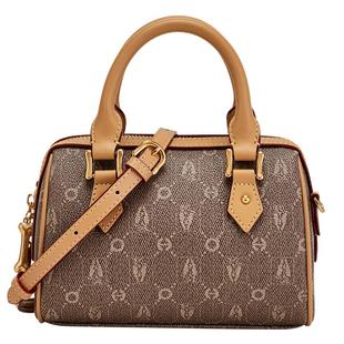 暇步士女包新款时尚老花手提包女单肩斜挎包波士顿枕头包女手拎包