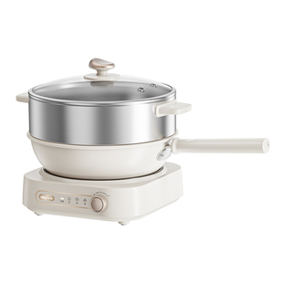 小熊电炒锅分体式家用多功能炒菜锅火锅煮涮炒蒸锅大容量烹饪机