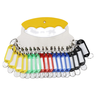 不锈钢钥匙盘圆盘钥匙圈环带标记牌管理收纳神器挂架钥匙串钥匙扣