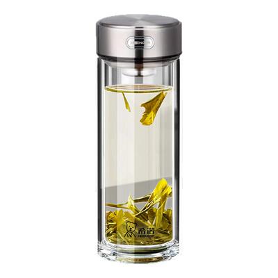 希诺双层玻璃杯男款商务泡茶杯