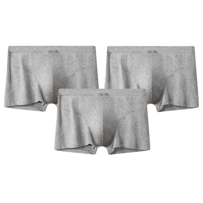 舒雅3条装男士50S舒美棉平角内裤