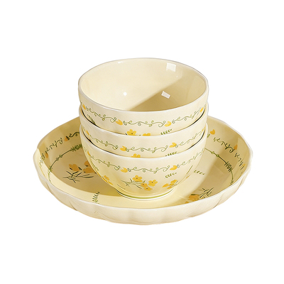 2026新款釉下彩陶瓷饭碗套装