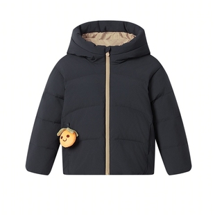 【抗菌绒】波司登奥莱25冬中性时尚潮流童趣轻暖连帽厚羽绒服