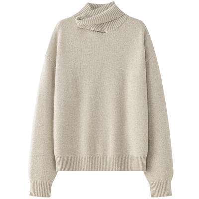 VIKTORIACHAN25/26秋冬成衣系列新品 立体造型领口落肩套头毛衣