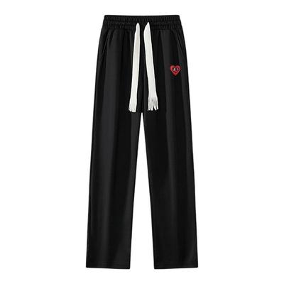 查尔斯桃心纯色垂感休闲长裤男