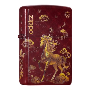 zippo打火机夜光马上有钱 正品防风煤油火机情人节新年生日礼物