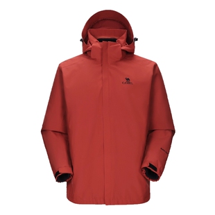 骆驼户外冲锋衣女款2026年春款三合一可拆防风防暴雨登山服外套男