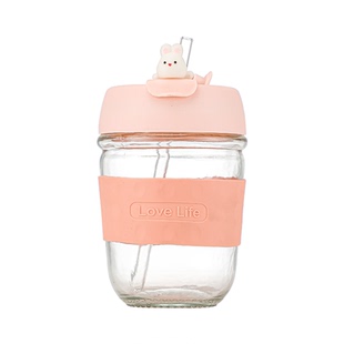 水杯玻璃杯吸管杯定制logo女高颜过节送小礼品赠品伴手礼广告杯子