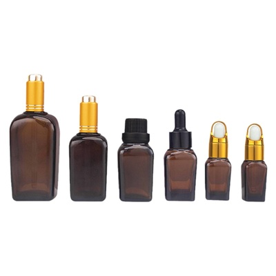 高档分装瓶茶色精油滴管空瓶玻璃