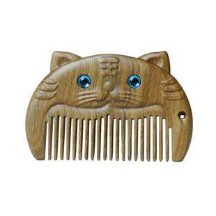 绿檀木周岁木梳生肖周岁女士礼物梳宝宝小巧随身便携儿童可爱梳子