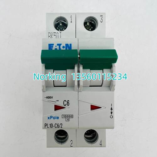 议价EATON伊顿穆勒 微型断路器PL10-C6/2空气开关 全新原装 10KA