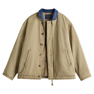 马登工装美式复古N1甲板服加厚保暖棉服立领短款夹克外套男款秋冬