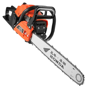 进口五羊本田油锯手持式大功率汽油锯链条伐木锯四冲程锯木砍树机