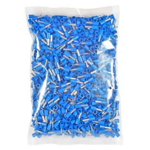 紫铜1000只VE欧式管型插针型冷压端子接线针形管状压线耳鼻预绝缘