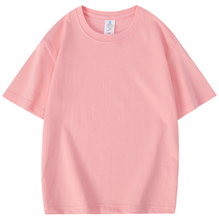 儿童纯棉T恤定制diy班服活动衫订做LOGO空白手绘扎染短袖印制字图