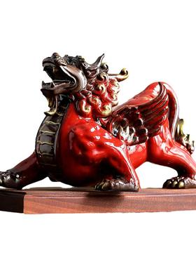 晨翔貔貅摆件招财陶瓷入户