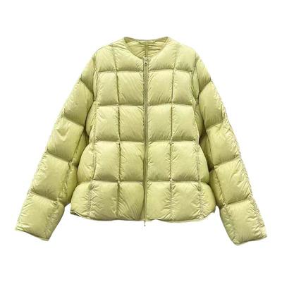 粉奈悦韩版圆领加厚白鸭绒羽绒服