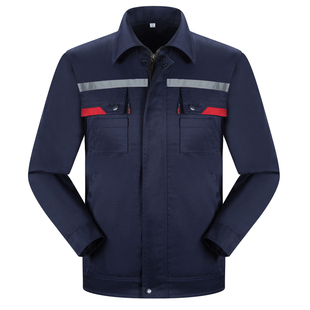 春秋防静电工作服套装男士双层加厚化工厂劳保服长袖电工工装上衣