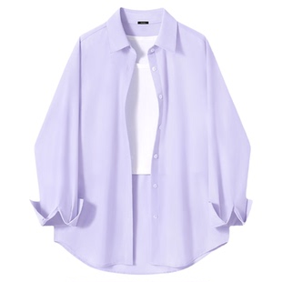 名创优品衬衫女上衣2026新款夏天衣服凉感衬衣女生轻薄防晒外套D