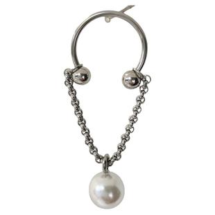 仿珍珠马蹄乳环链条穿刺饰品钛钢乳钉日本欧美女穿孔潮pa