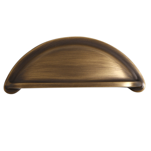 贝壳拉手衣柜抽屉法式把手柜门复古美式柜子门拉手黄铜橱柜古铜色