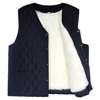 羊毛马甲羊皮毛一体爸爸装保暖