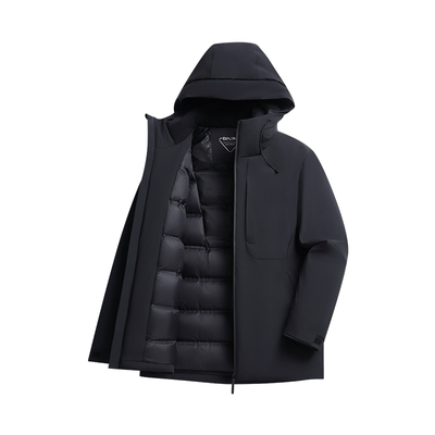 杉杉官方连帽防泼水男款羽绒服