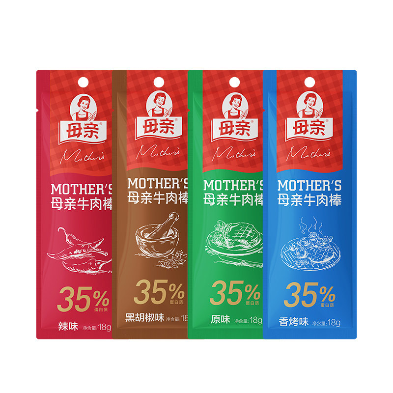 母亲烘干牛肉干棒22g*25休闲零食