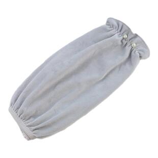 长款订珍珠纯色毛绒袖套女款秋冬季羽绒服套袖办公防污护袖头学生