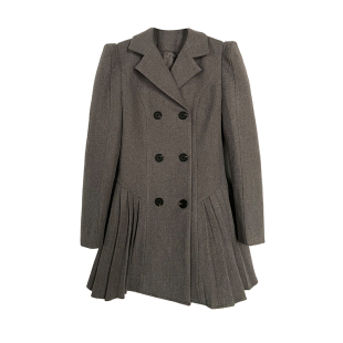 IN MIMIFACE春秋长袖收腰V领御姐风针织连衣裙女修身显瘦气质短裙