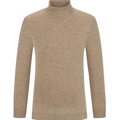 东博利尼高领驼色羊绒衫