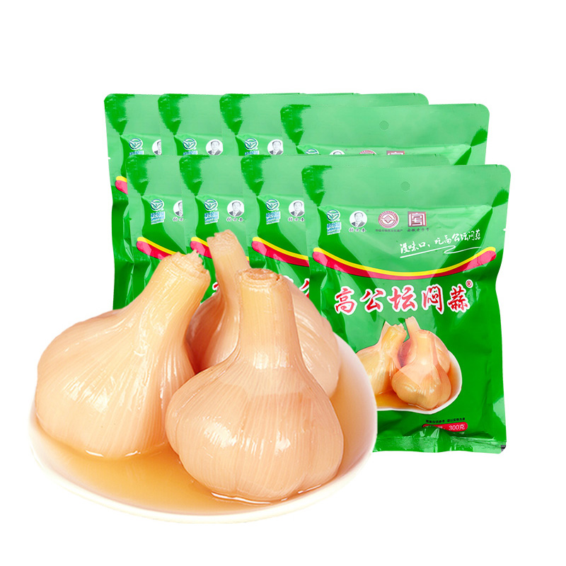 家庭實惠裝張士奎渦陽高公壇悶蒜 糖醋蒜腌大蒜糖蒜 醬菜300g*8袋