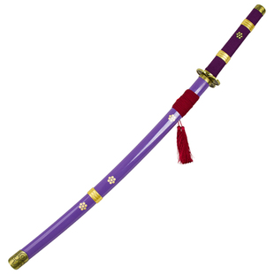 海贼王索隆三刀流秋水和道一文字鬼彻御田阎魔动漫COS武器未开刃