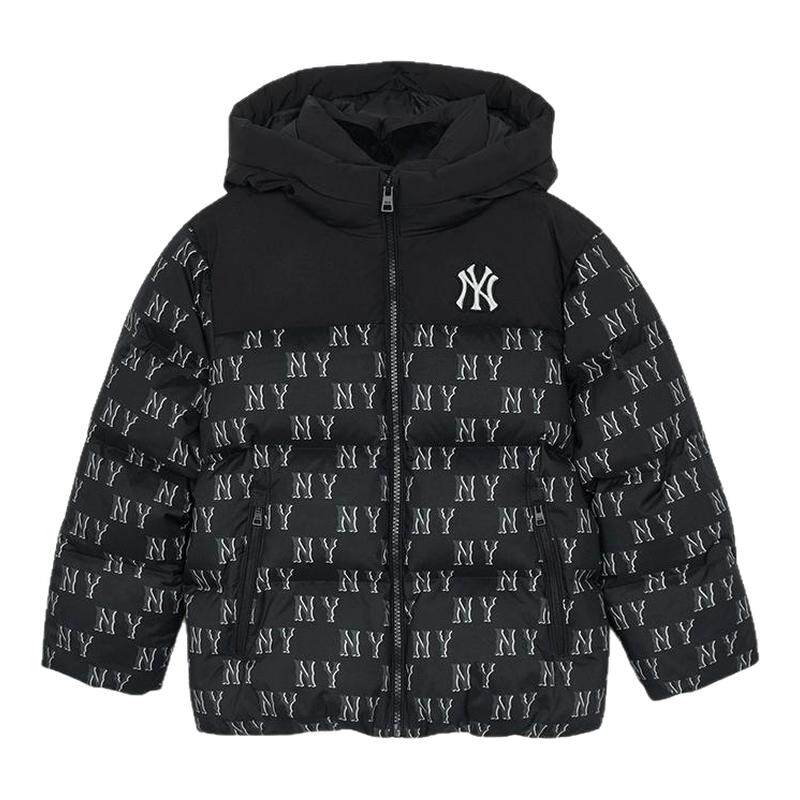MLB儿童官方男女童经典老花时尚连帽鹅绒太妃糖羽绒服秋冬款