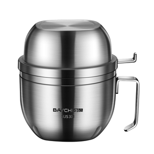 304带盖不锈钢泡面碗泡面碗带盖不锈钢泡面碗带盖碗宿舍用学生