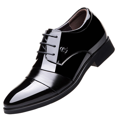 正品男士皮鞋老人头内增高