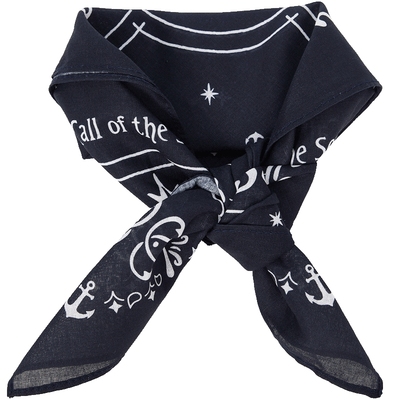 杰克琼斯男装冬季新款经典海军蓝潮流潮字母图案印花纯棉围巾方巾