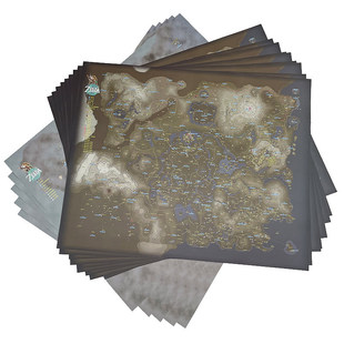 塞尔达王国之泪地图海报装饰画 正反双面手持地图塞尔达传说周边