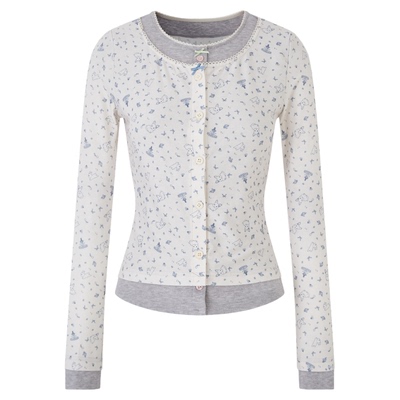 银河万岁“小绒兔”原创印花开衫