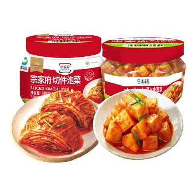 清净园宗家府韩式切件泡菜300g萝卜块泡菜辣白菜下饭菜酸菜咸菜