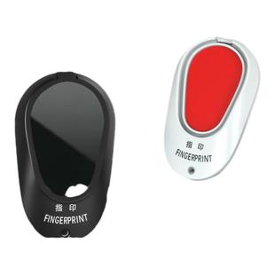 指纹印台手印印泥红色高端便携快干小印台速干印泥按手印采集泥印尼盒防水快干手指盖章迷你按压清晰办公签字