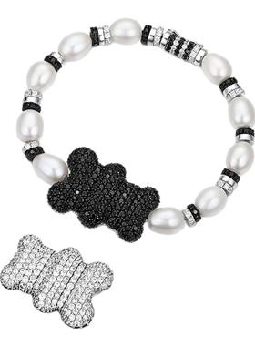 APMMonaco黑白珍珠小熊手链