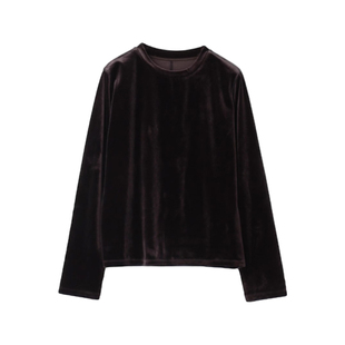 UNFILO休闲适宜简约气质可水洗抵御紫外线弹性绒面丝T恤女ONWARD